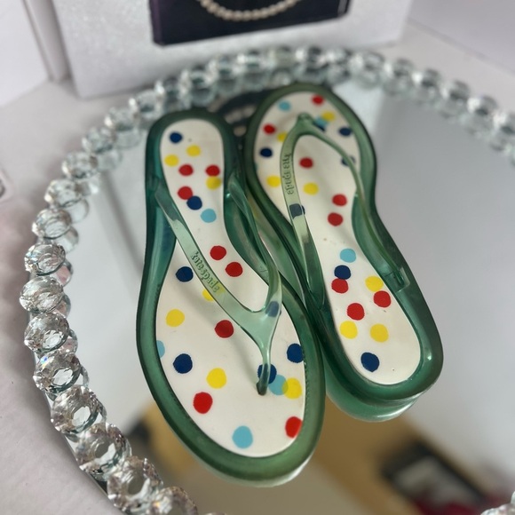 Kate Spade Multicolor Polka Dot jelly Sandals size 8 - Picture 4 of 8